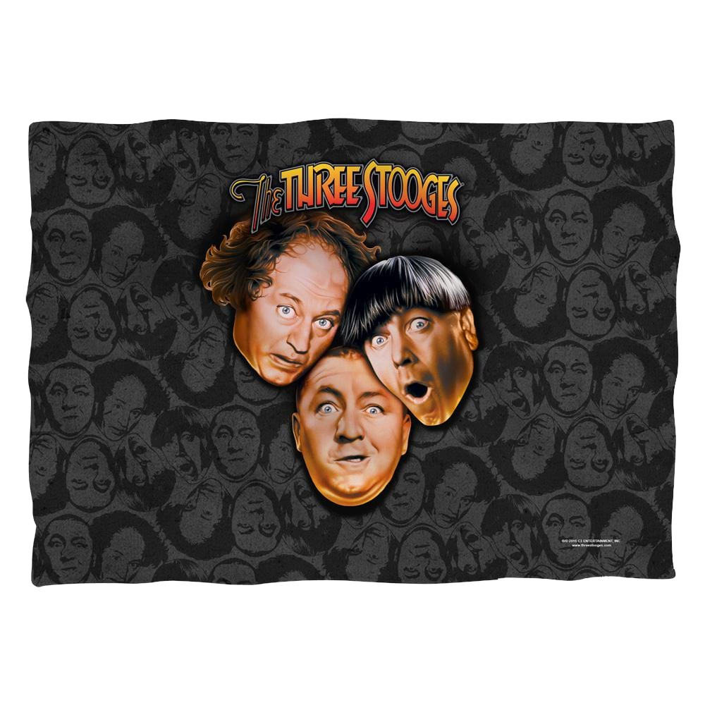 Three Stooges, The Stooges All Over (Front/Back Print) - Pillow Case Pillow Cases The Three Stooges   