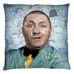 Three Stooges Curly Heads Throw Pillow Throw Pillows The Three Stooges   