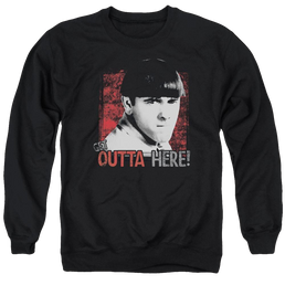 The Three Stooges Get Outta Here Men's Crewneck Sweatshirt Men's Crewneck Sweatshirt The Three Stooges   
