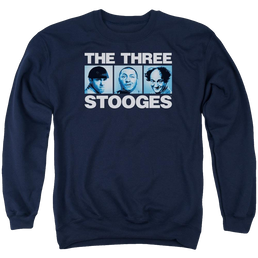 The Three Stooges Three Squares Men's Crewneck Sweatshirt Men's Crewneck Sweatshirt The Three Stooges   