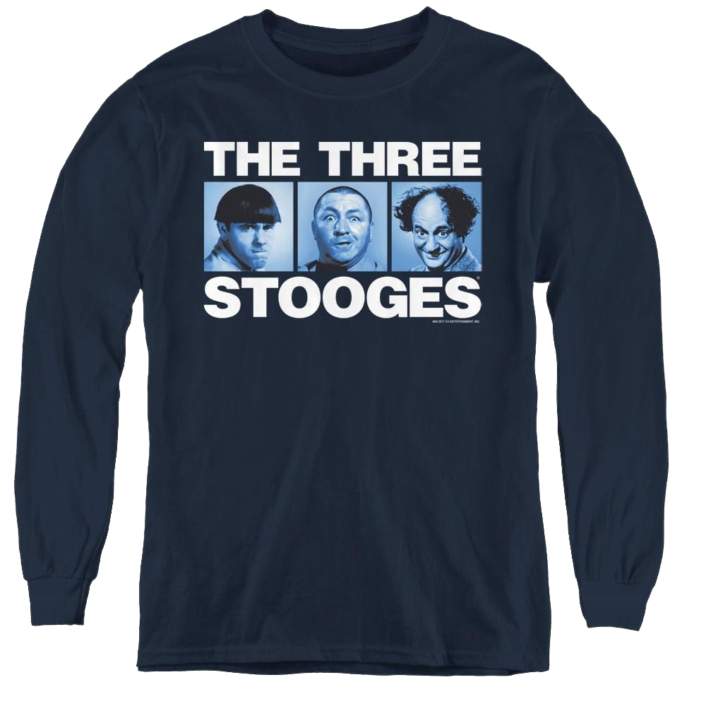 Three Stooges, The Three Squares - Youth Long Sleeve T-Shirt Youth Long Sleeve T-Shirt The Three Stooges   