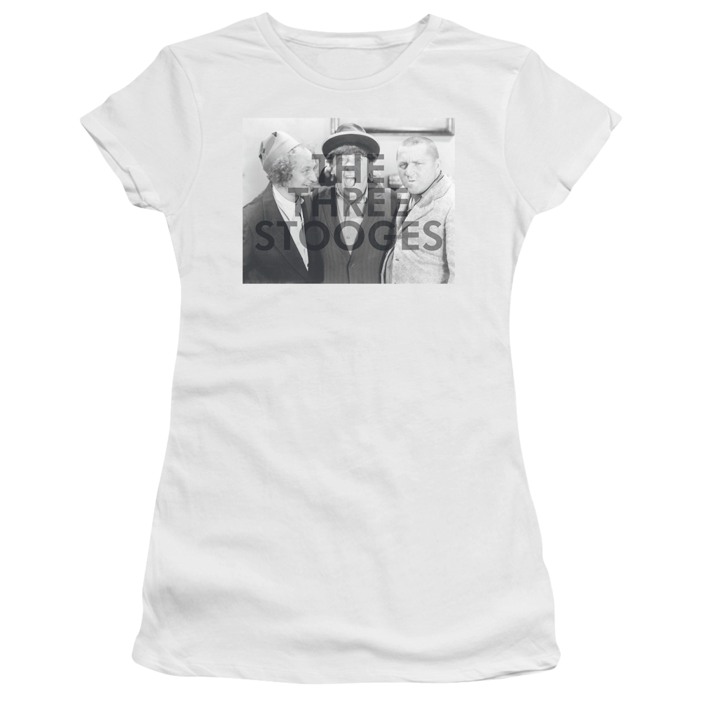 The Three Stooges Cutoff Juniors T-Shirt Juniors T-Shirt The Three Stooges   