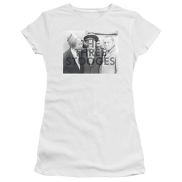 The Three Stooges Cutoff Juniors T-Shirt Juniors T-Shirt The Three Stooges   