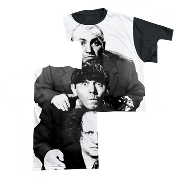 The Three Stooges Three Stacked men's black back t-shirt