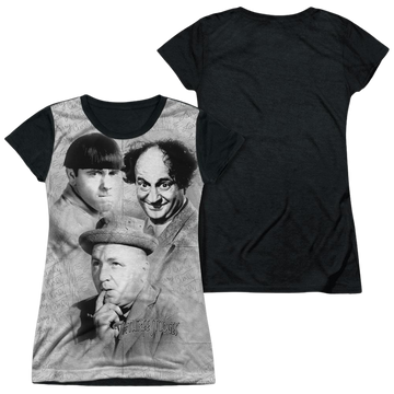 The Three Stooges Signature juniors black back t-shirt