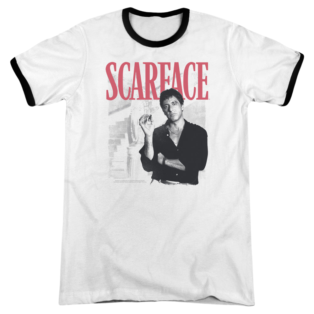 Scarface Stairway - Men's Ringer T-Shirt Men's Ringer T-Shirt Scarface   