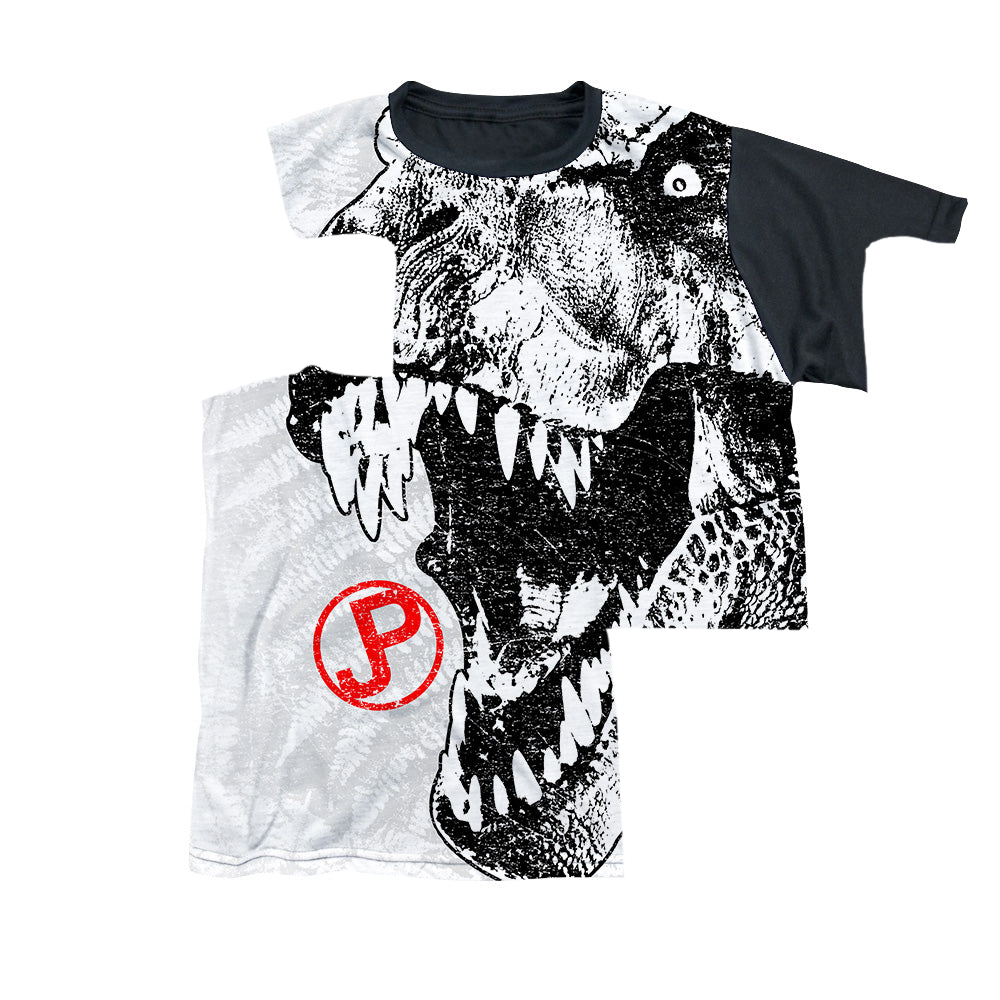 Jurassic Park T Rex Head - Youth Black Back T-Shirt Youth Black Back T-Shirt (Ages 8-12) Jurassic Park   