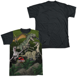 Jurassic Park Pack Of Dinos Men's Black Back T-Shirt Men's Black Back T-Shirt Jurassic Park   
