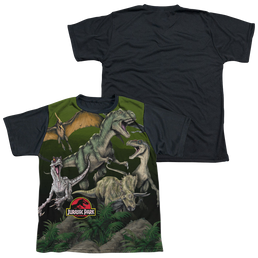 Jurassic Park Pack Of Dinos - Youth Black Back T-Shirt Youth Black Back T-Shirt (Ages 8-12) Jurassic Park   