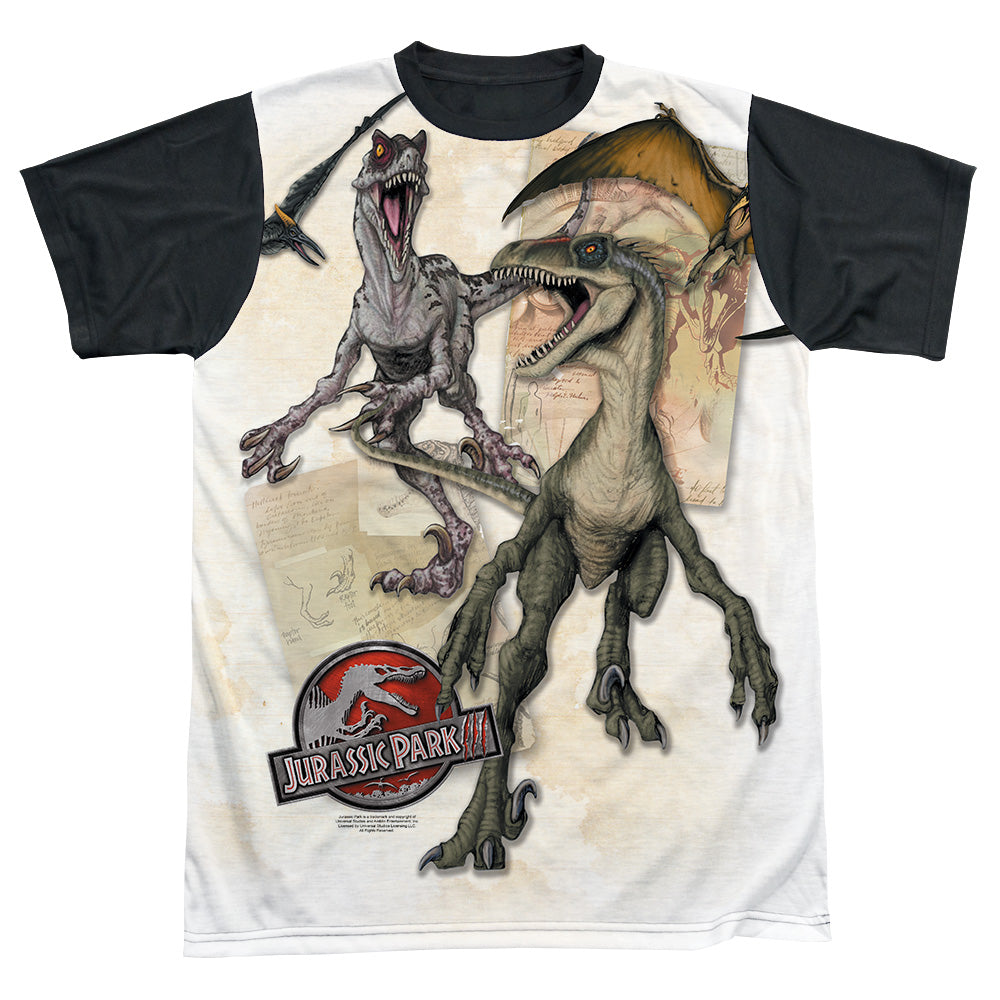 Jurassic Park Dino Drawings - Men's Black Back T-Shirt Men's Black Back T-Shirt Jurassic Park   