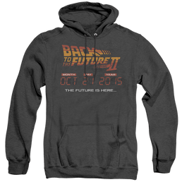 Back to the Future Trilogy Future Is Here - Heather Pullover Hoodie Heather Pullover Hoodie Back to the Future   