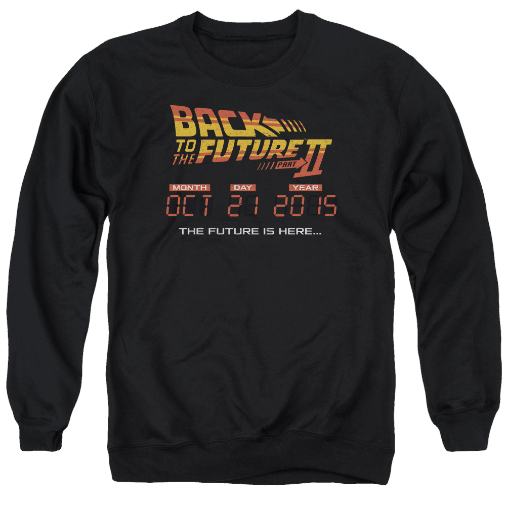 Back to the Future Trilogy Future Is Here - Men's Crewneck Sweatshirt Men's Crewneck Sweatshirt Back to the Future   