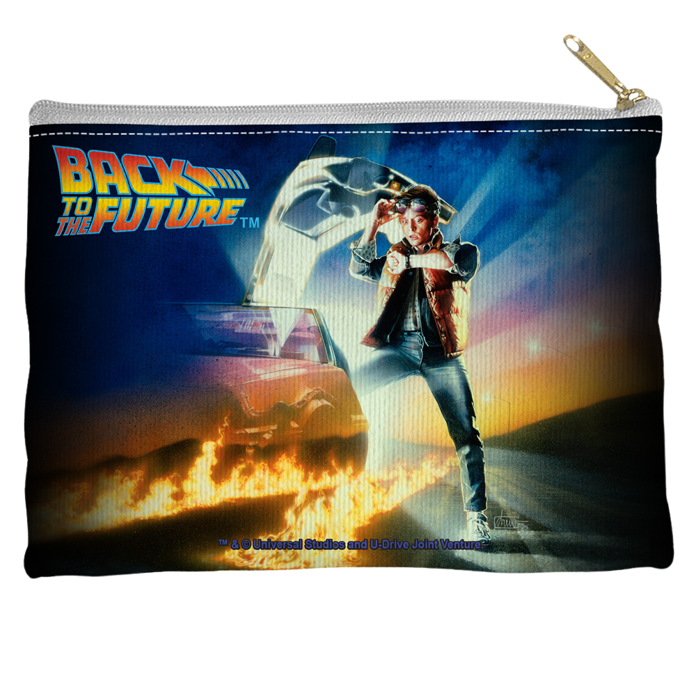 Back To The Future - Bttf Poster Straight Bottom Pouch Straight Bottom Accessory Pouches Back to the Future   