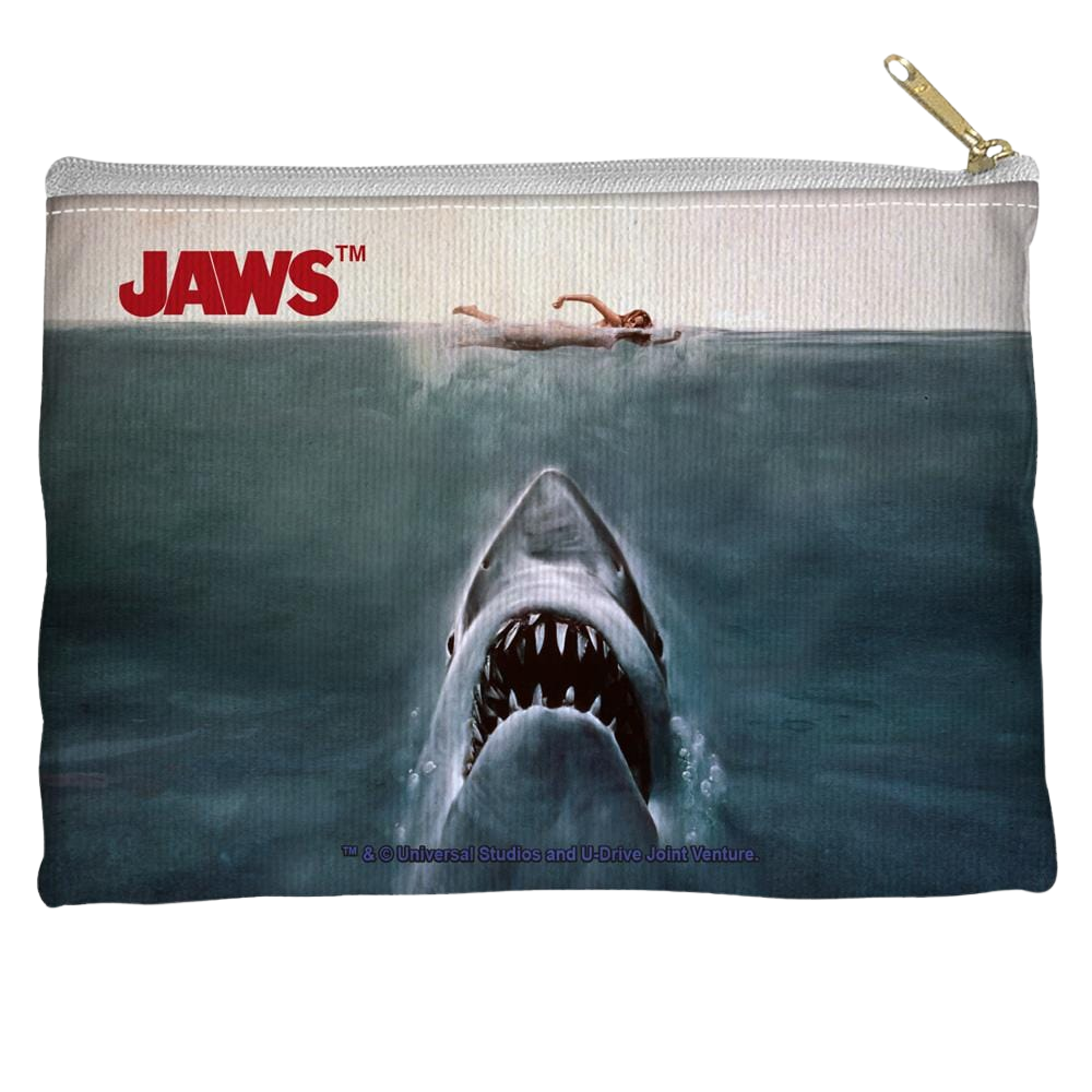 Jaws - Jaws Poster Straight Bottom Pouch Straight Bottom Accessory Pouches Jaws   