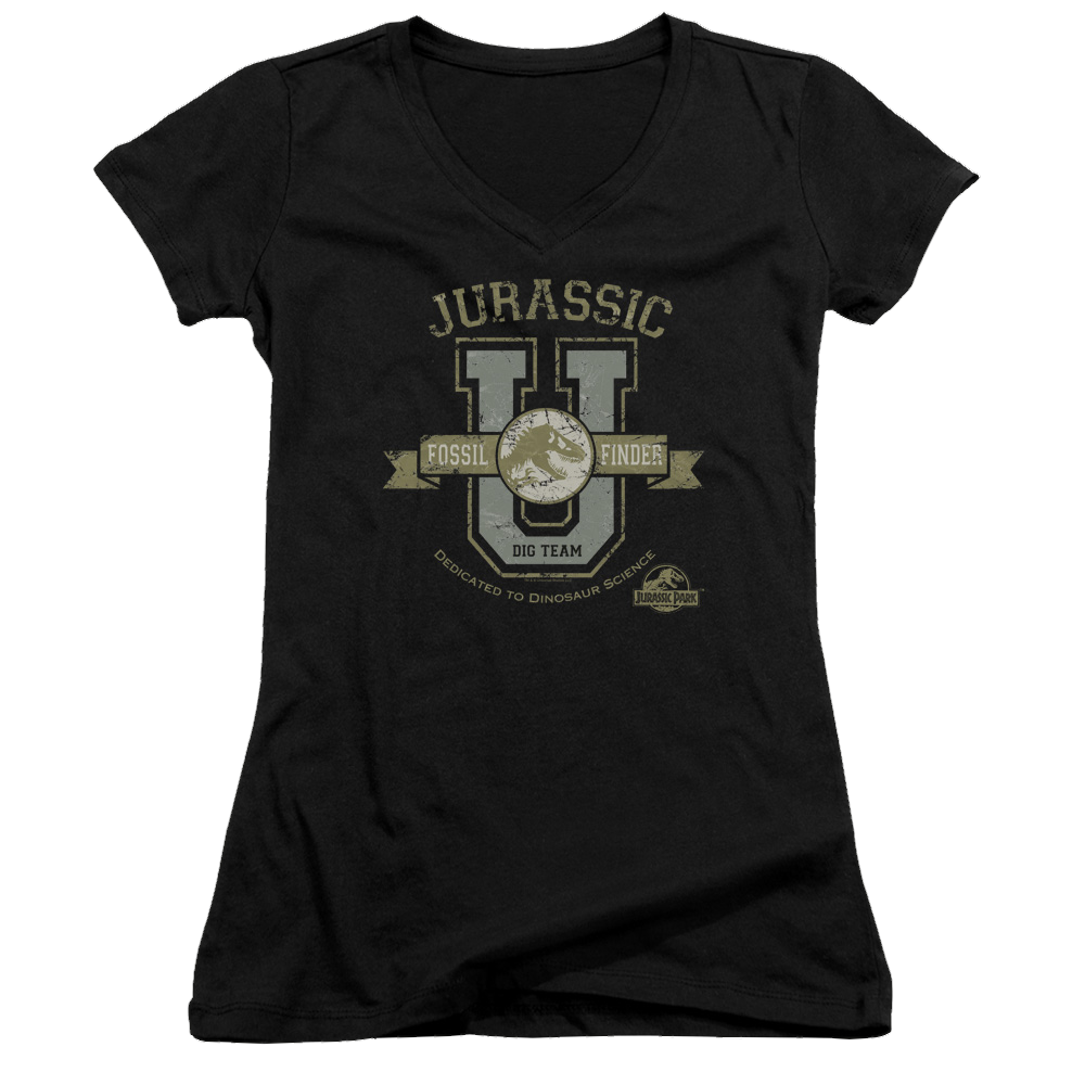 Jurassic Park Jurassic U Juniors V-Neck T-Shirt Juniors V-Neck T-Shirt Jurassic Park   