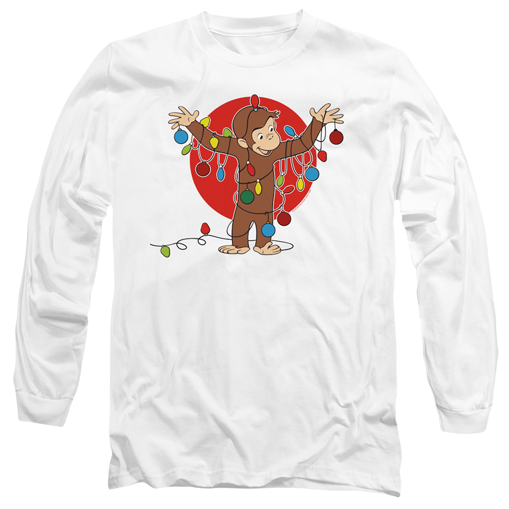 Curious George Lights - Men's Long Sleeve T-Shirt Men's Long Sleeve T-Shirt Curious George   
