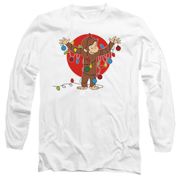 Curious George Lights - Men's Long Sleeve T-Shirt Men's Long Sleeve T-Shirt Curious George   