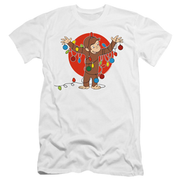 Curious George Lights - Men's Premium Slim Fit T-Shirt Men's Premium Slim Fit T-Shirt Curious George   