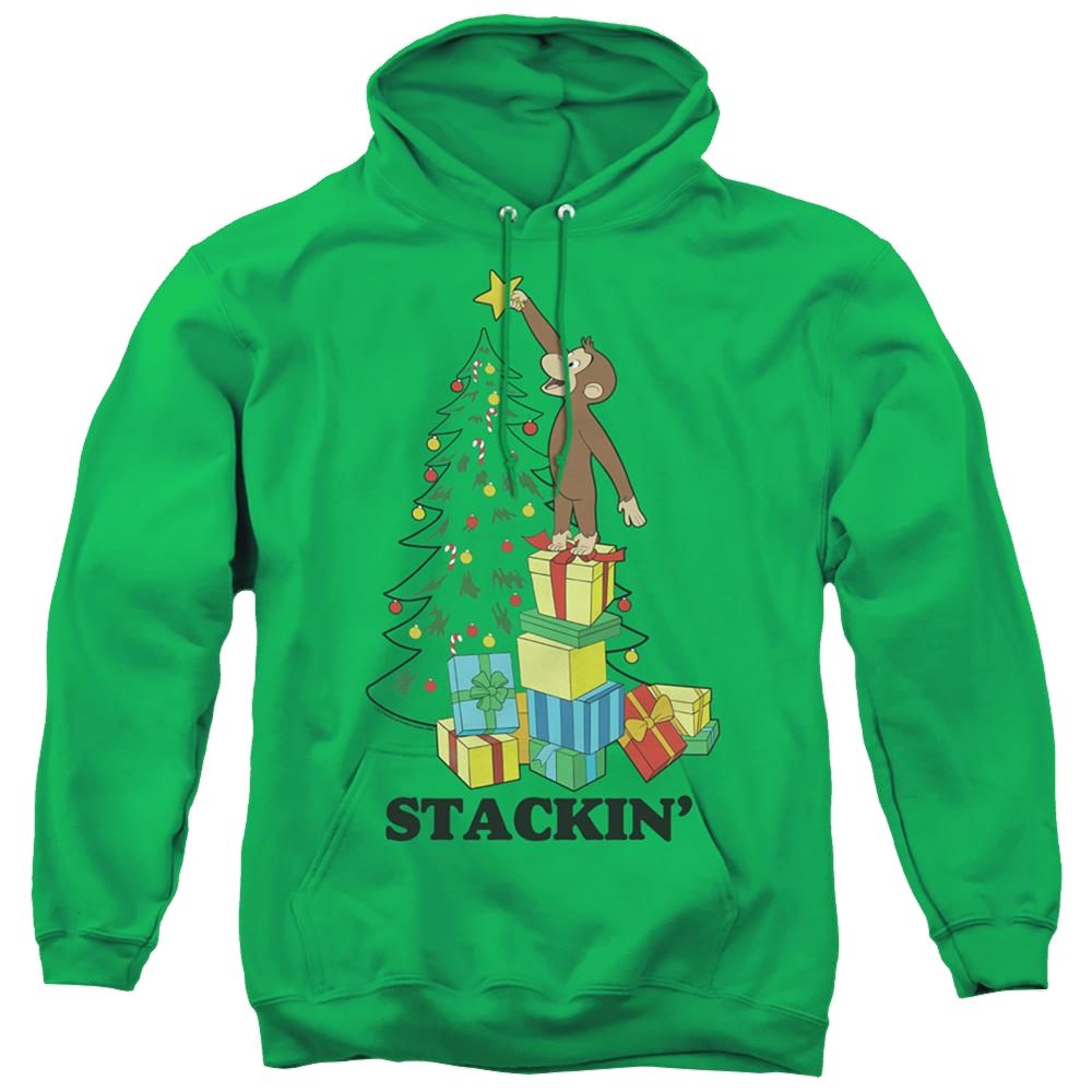 Curious George Stackin - Pullover Hoodie Pullover Hoodie Curious George   