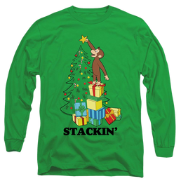 Curious George Stackin - Men's Long Sleeve T-Shirt Men's Long Sleeve T-Shirt Curious George   