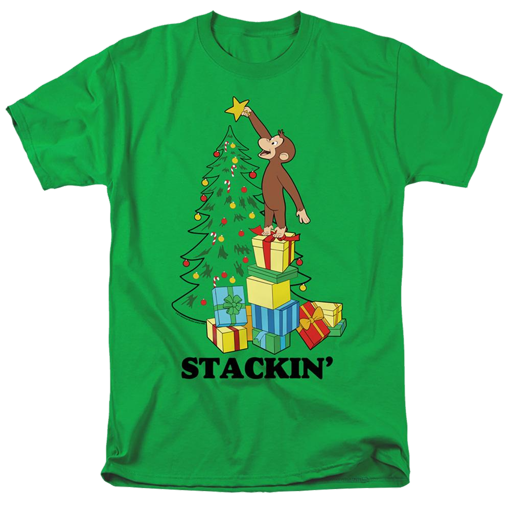 Curious George Stackin - Men's Regular Fit T-Shirt Men's Regular Fit T-Shirt Curious George   