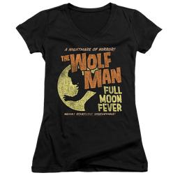 Universal Monsters Full Moon Fever - Juniors V-Neck T-Shirt Juniors V-Neck T-Shirt Universal Monsters   