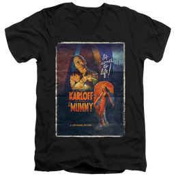 Universal Monsters Mummy One Sheet - Men's V-Neck T-Shirt Men's V-Neck T-Shirt Universal Monsters   