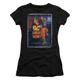 Universal Monsters Mummy One Sheet - Juniors T-Shirt Juniors T-Shirt Universal Monsters   