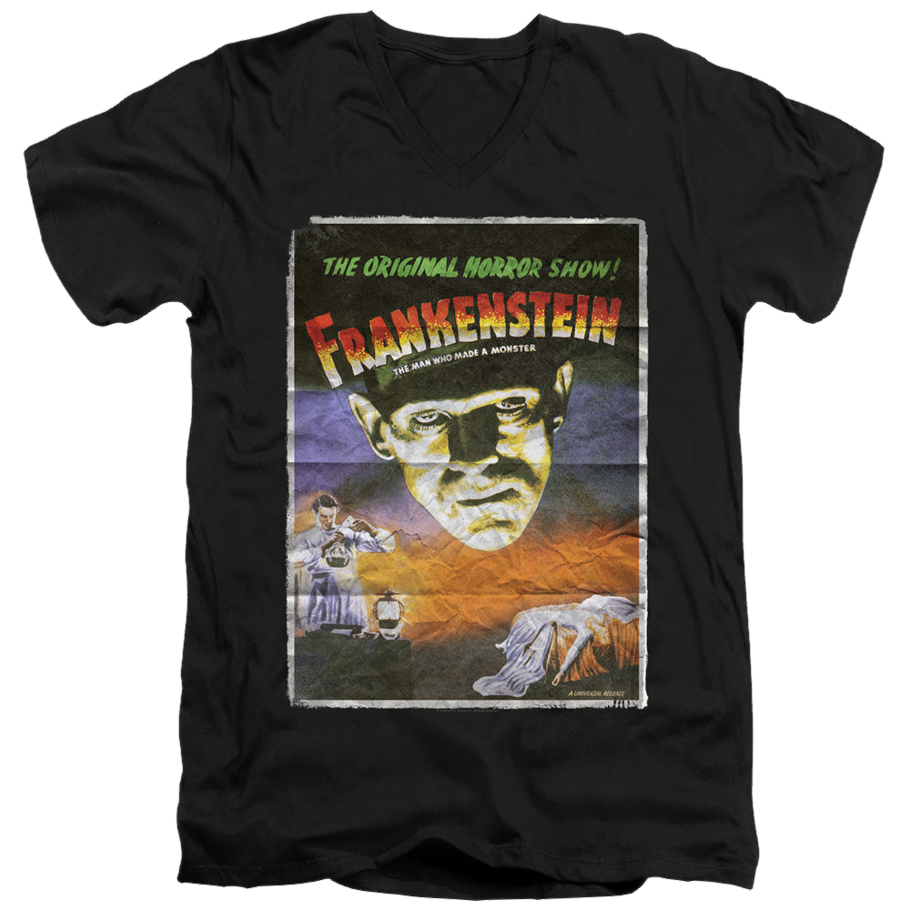 Universal Monsters Frankenstein One Sheet - Men's V-Neck T-Shirt Men's V-Neck T-Shirt Universal Monsters   