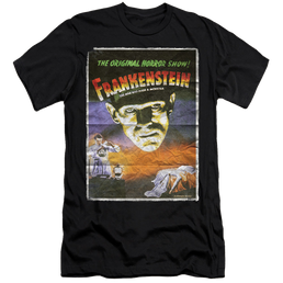 Universal Monsters Frankenstein One Sheet - Men's Premium Slim Fit T-Shirt Men's Premium Slim Fit T-Shirt Universal Monsters   