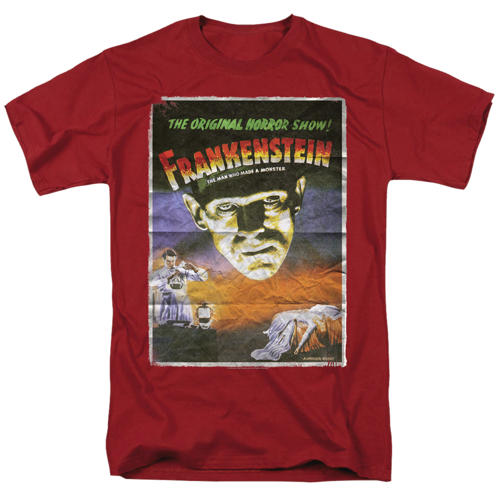Universal Monsters Frankenstein One Sheet - Men's Regular Fit T-Shirt Men's Regular Fit T-Shirt Universal Monsters   