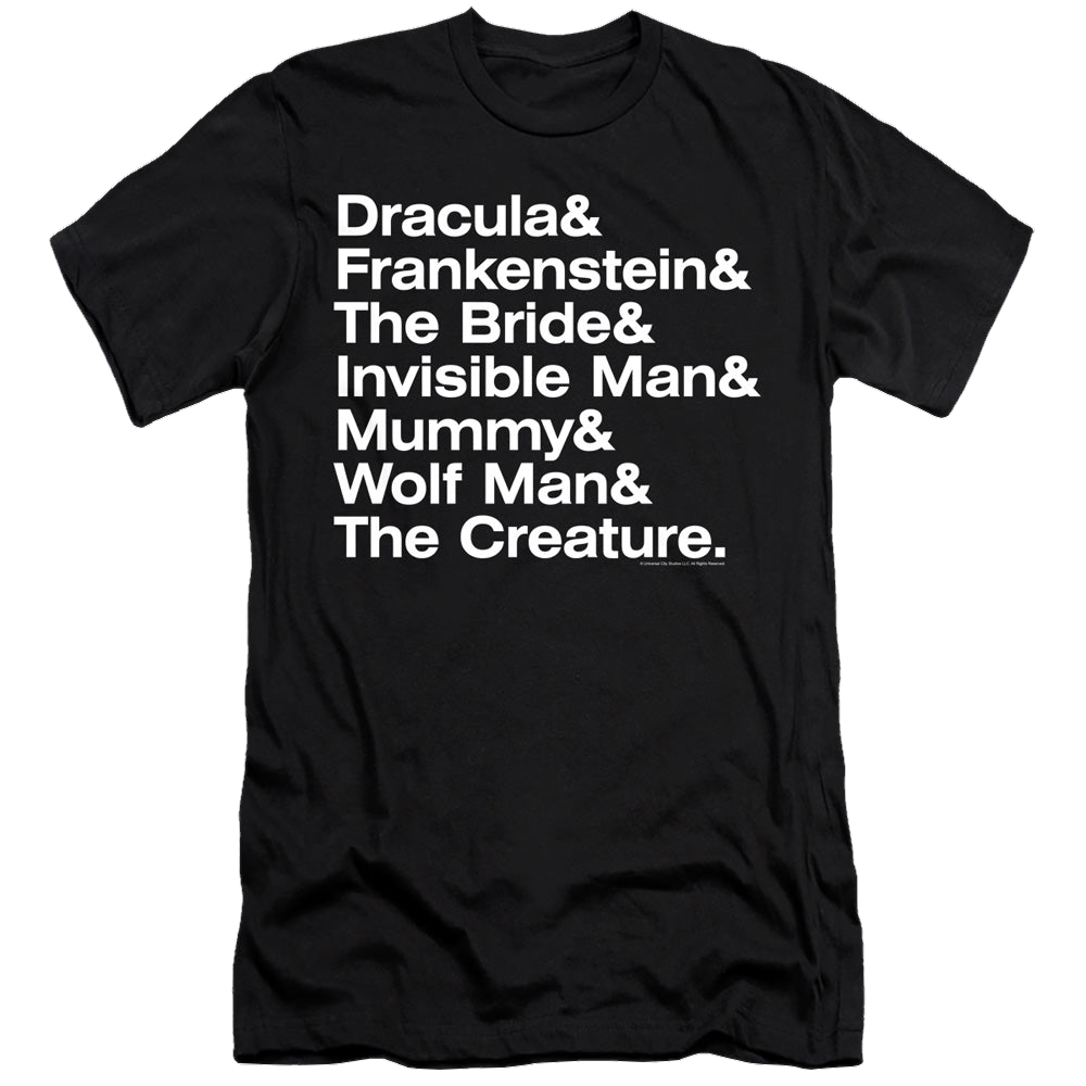 Universal Monsters Ampersand Monsters - Men's Premium Slim Fit T-Shirt Men's Premium Slim Fit T-Shirt Universal Monsters   