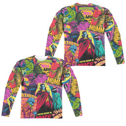 Universal Monsters Poster Mash (Front/Back Print) - Men's All-Over Print Long Sleeve Men's All-Over Print Long Sleeve Universal Monsters   