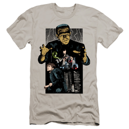 Universal Monsters Frankenstein Illustrated - Men's Premium Slim Fit T-Shirt Men's Premium Slim Fit T-Shirt Universal Monsters   
