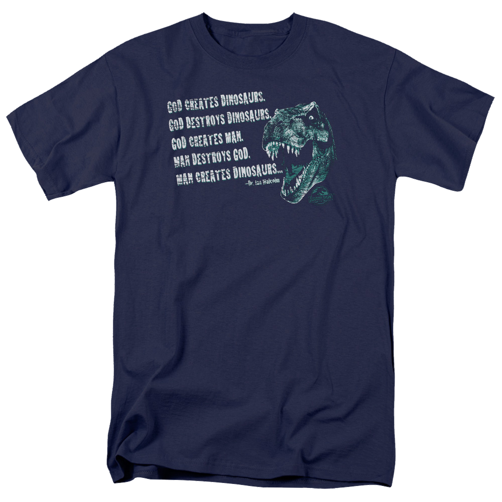Jurassic Park God Creates Dinosaurs Men's Regular Fit T-Shirt Men's Regular Fit T-Shirt Jurassic Park   