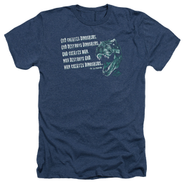 Jurassic Park God Creates Dinosaurs Men's Heather T-Shirt Men's Heather T-Shirt Jurassic Park   