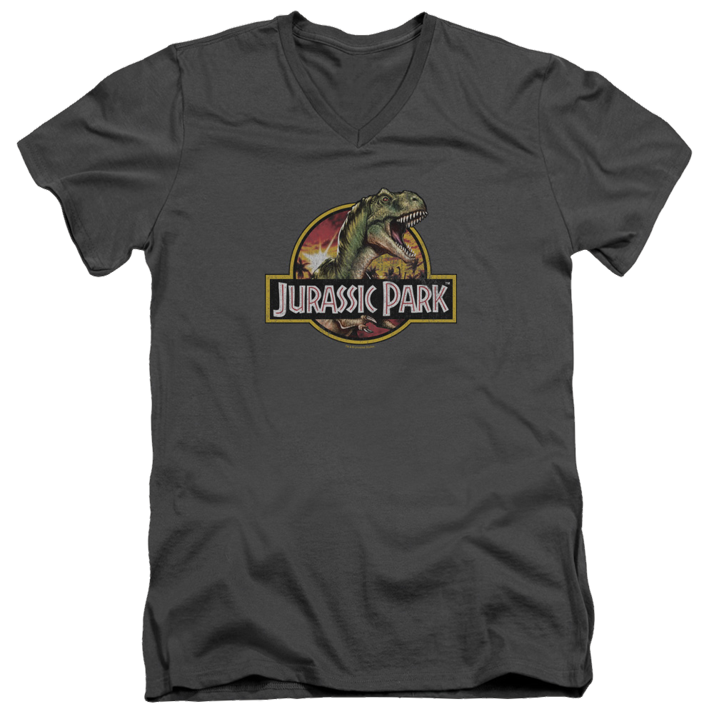 Jurassic Park Retro Rex Men's V-Neck T-Shirt Men's V-Neck T-Shirt Jurassic Park   