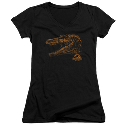 Jurassic Park Spino Mount Juniors V-Neck T-Shirt Juniors V-Neck T-Shirt Jurassic Park   