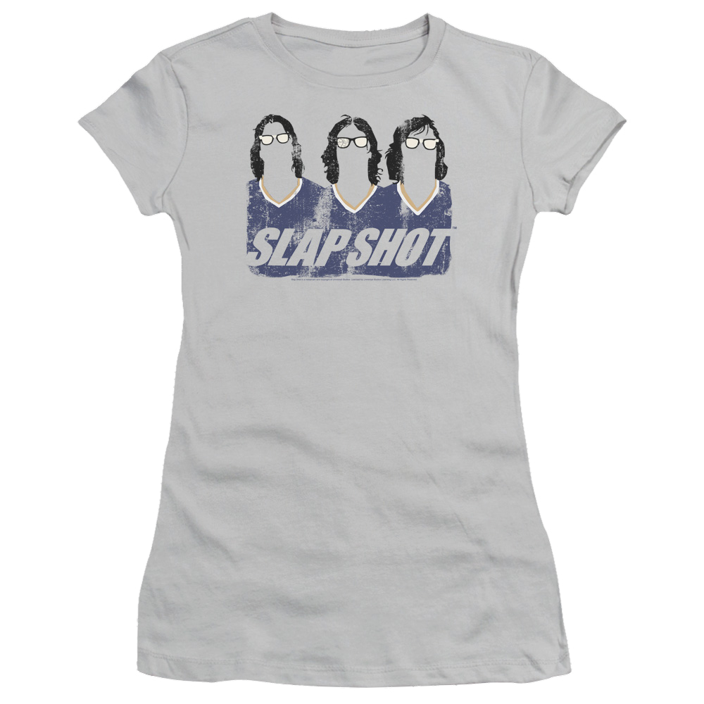 Slap Shot Brothers - Juniors T-Shirt Juniors T-Shirt Slap Shot   