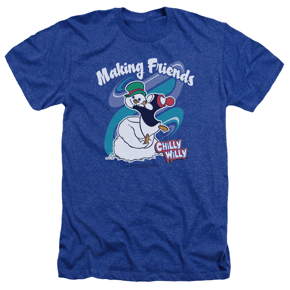 Chilly Willy Making Friends - Men's Heather T-Shirt Men's Heather T-Shirt Chilly Willy   