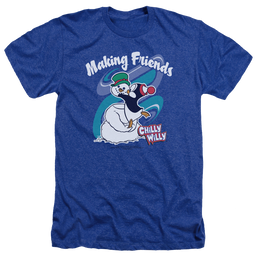 Chilly Willy Making Friends - Men's Heather T-Shirt Men's Heather T-Shirt Chilly Willy   