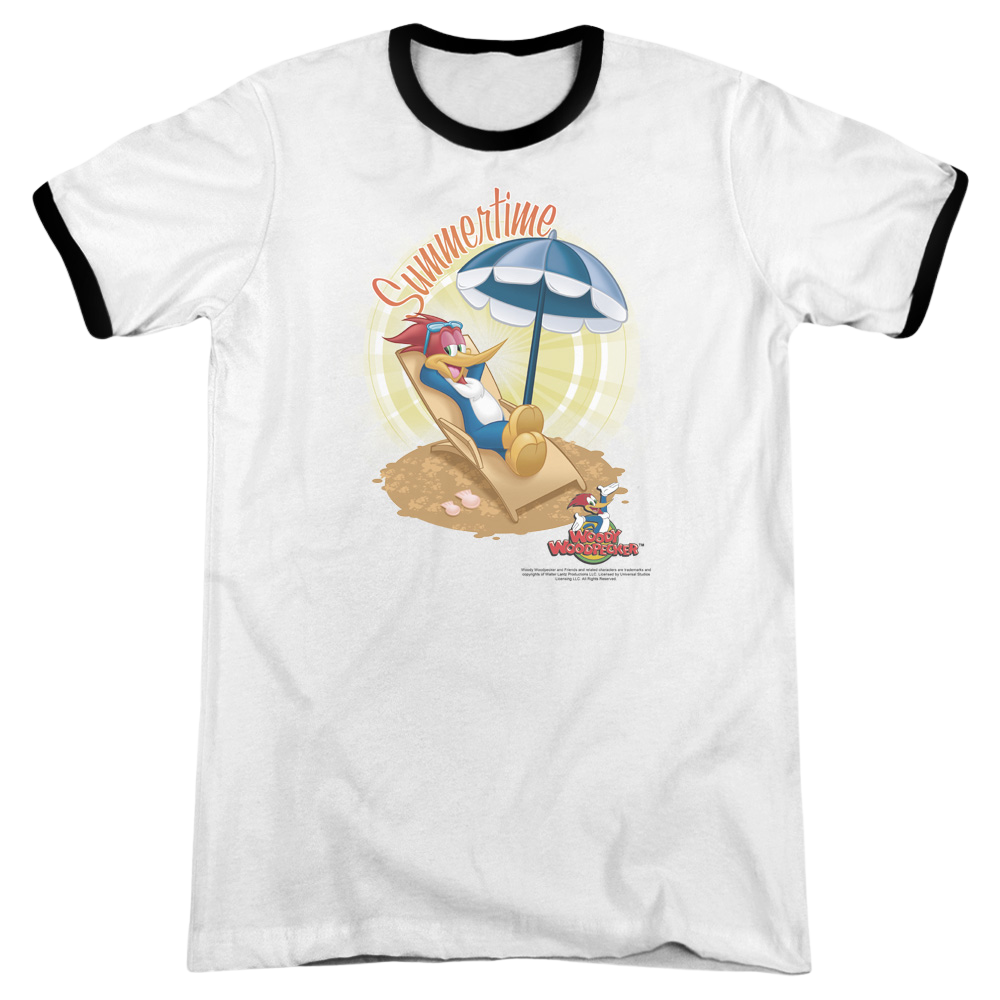 Woody Woodpecker Summertime - Men's Ringer T-Shirt Men's Ringer T-Shirt Woody Woodpecker   