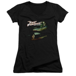 Fast and Furious Drifting Together - Juniors V-Neck T-Shirt Juniors V-Neck T-Shirt Fast and Furious   