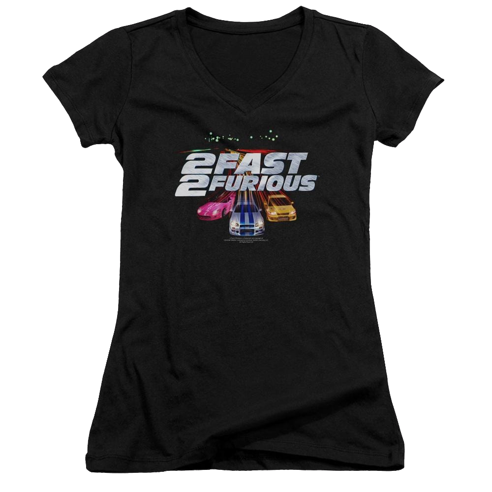 Fast and Furious Logo - Juniors V-Neck T-Shirt Juniors V-Neck T-Shirt Fast and Furious   