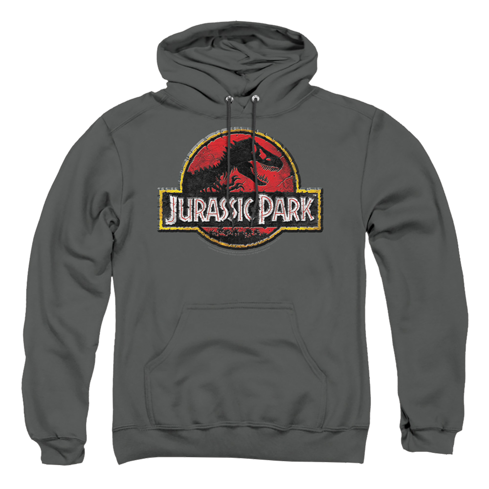 Jurassic Park Stone Logo Pullover Hoodie Pullover Hoodie Jurassic Park   