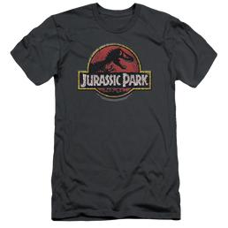 Jurassic Park Stone Logo Men's Slim Fit T-Shirt Men's Slim Fit T-Shirt Jurassic Park   