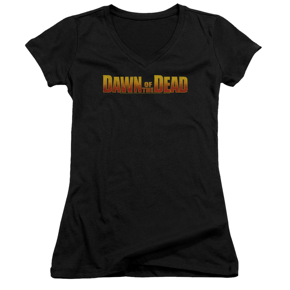Dawn of the Dead Dawn Logo - Juniors V-Neck T-Shirt Juniors V-Neck T-Shirt Dawn of the Dead   