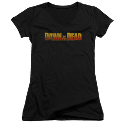 Dawn of the Dead Dawn Logo - Juniors V-Neck T-Shirt Juniors V-Neck T-Shirt Dawn of the Dead   