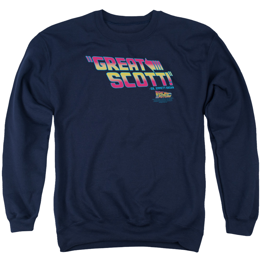 Back To The Future Great Scott - Men's Crewneck Sweatshirt Men's Crewneck Sweatshirt Back to the Future   