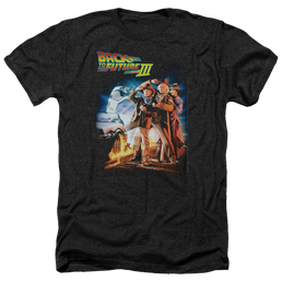 Back to the Future III Poster - Men's Heather T-Shirt Men's Heather T-Shirt Back to the Future   